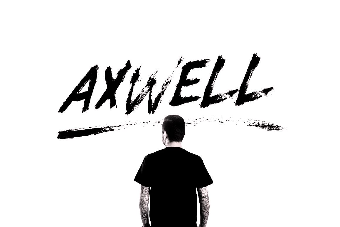 Axwell Brush Font example image 1