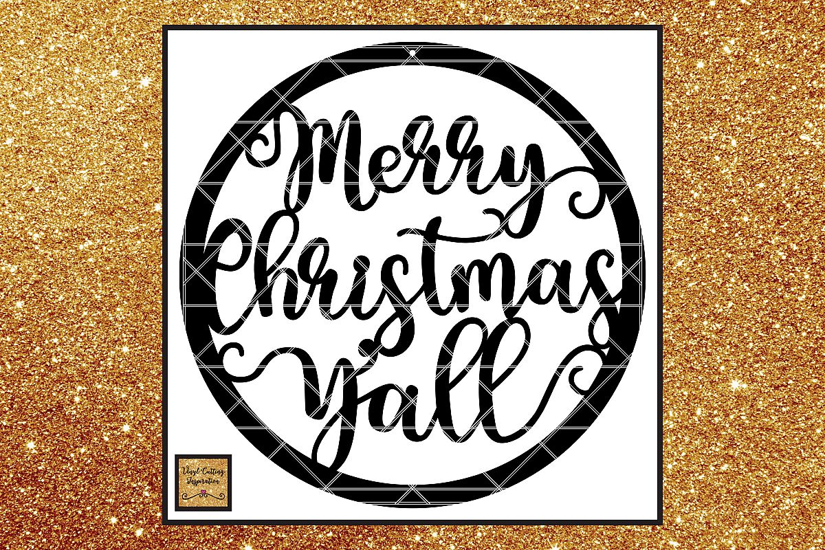 Farm HouseChristmas Svg, Merry Christmas Yall Svg, Christmas example image 1
