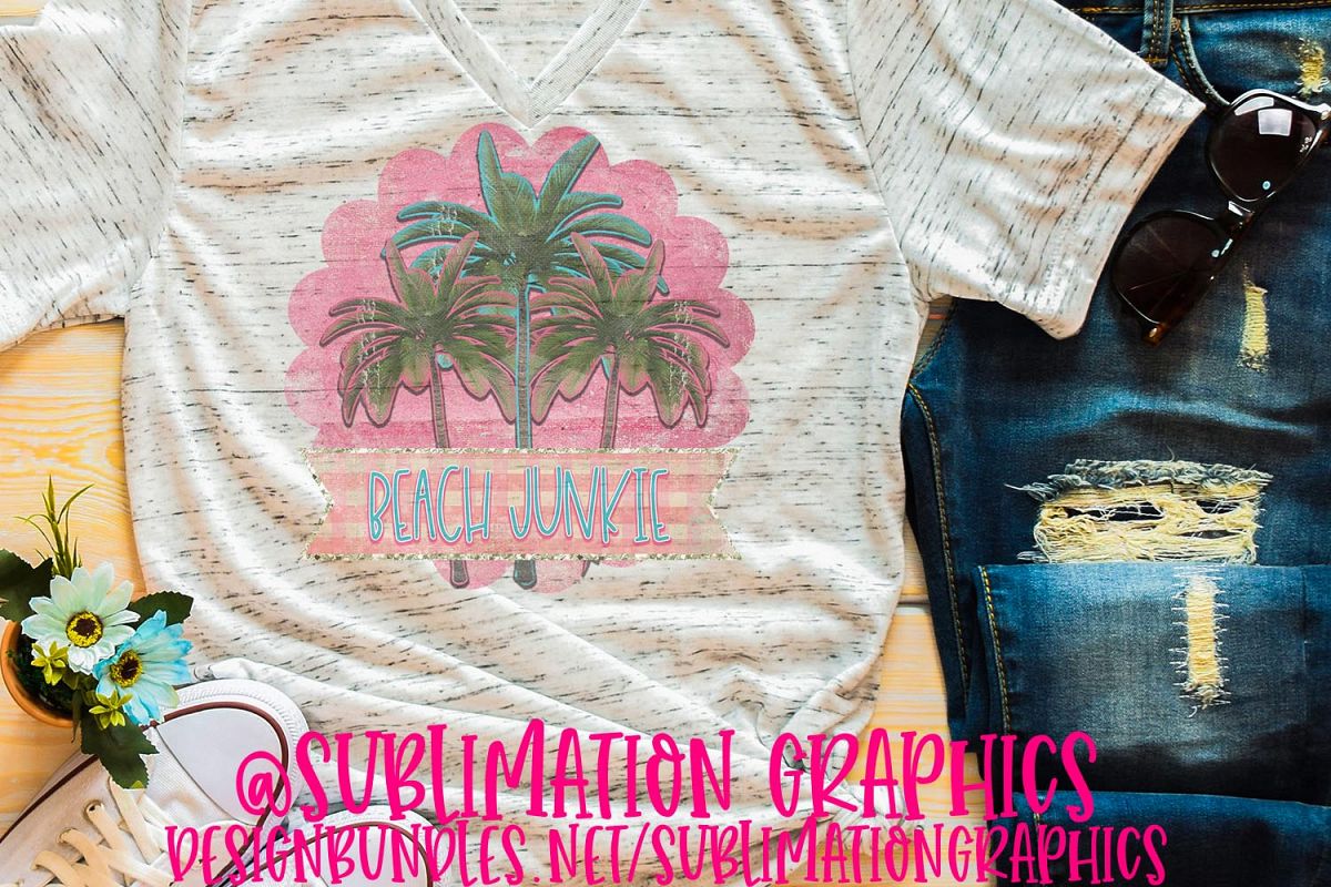 Beach Junkie Sublimation PNG example image 1