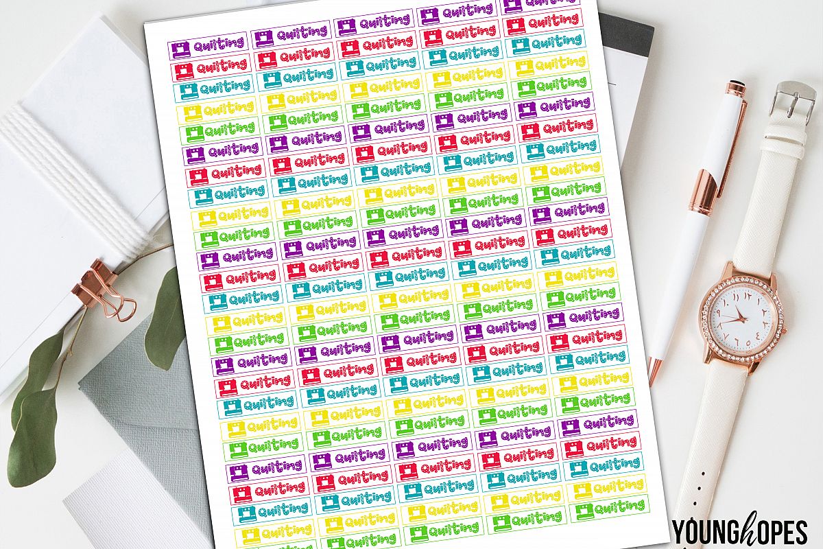 Quilting Planner Stickers-Sewing Planner Stickers example image 1