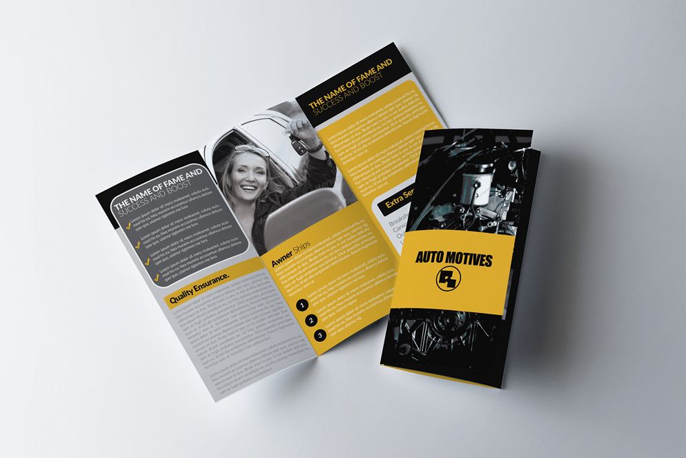 Automobile Service Tri-Fold Brochure Template example image 1