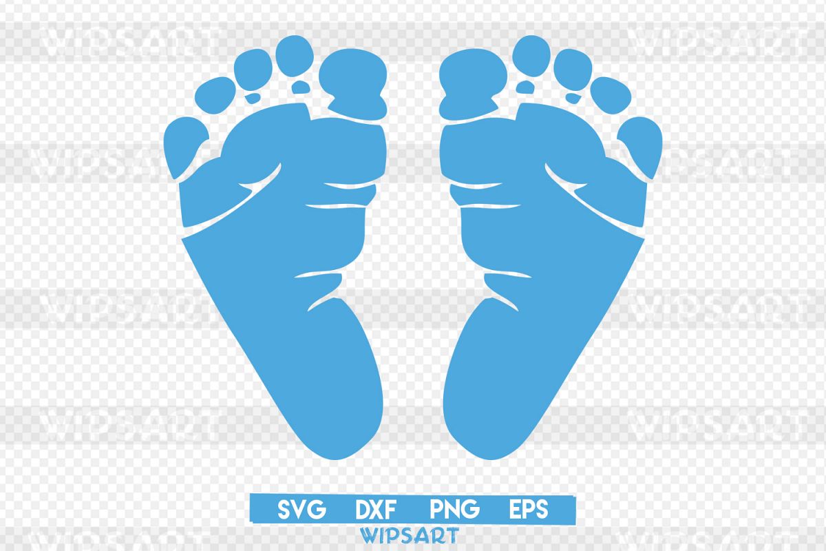 SALE! Baby's first svg file, baby feet silhouette svg