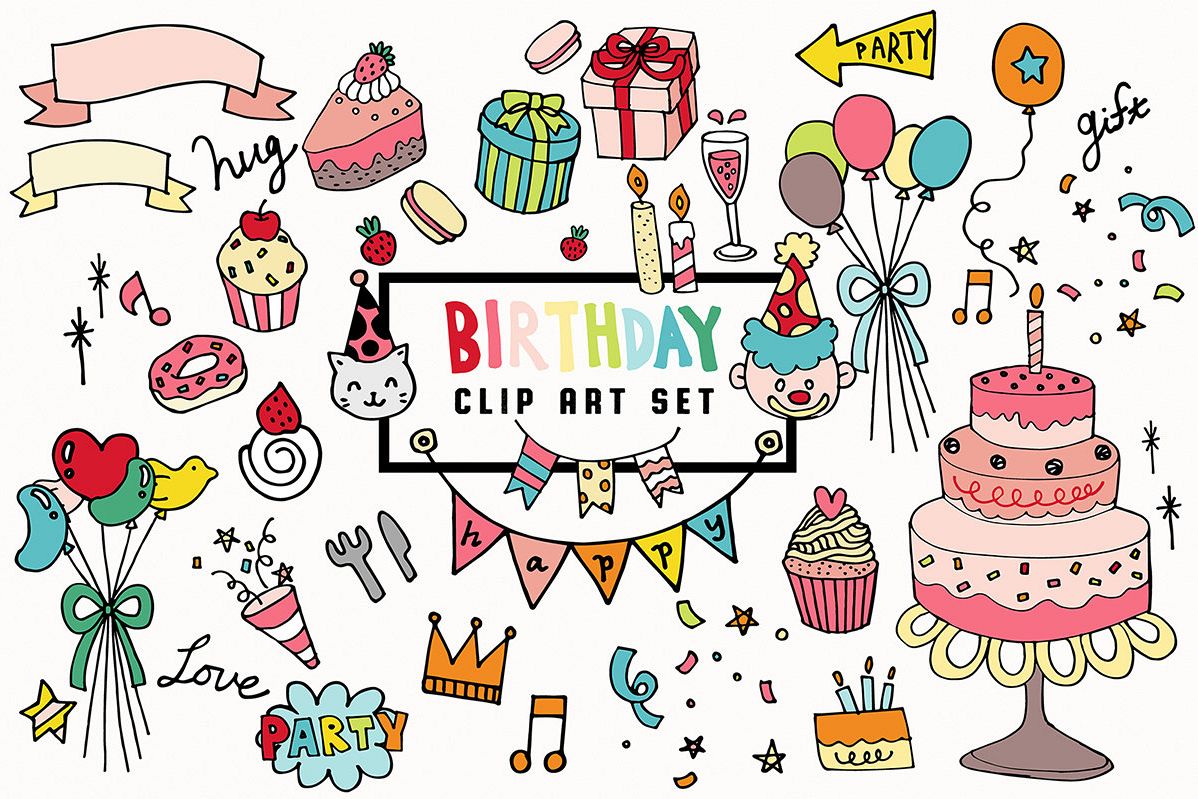 Doodled Illustration 03 Birthday example image 1