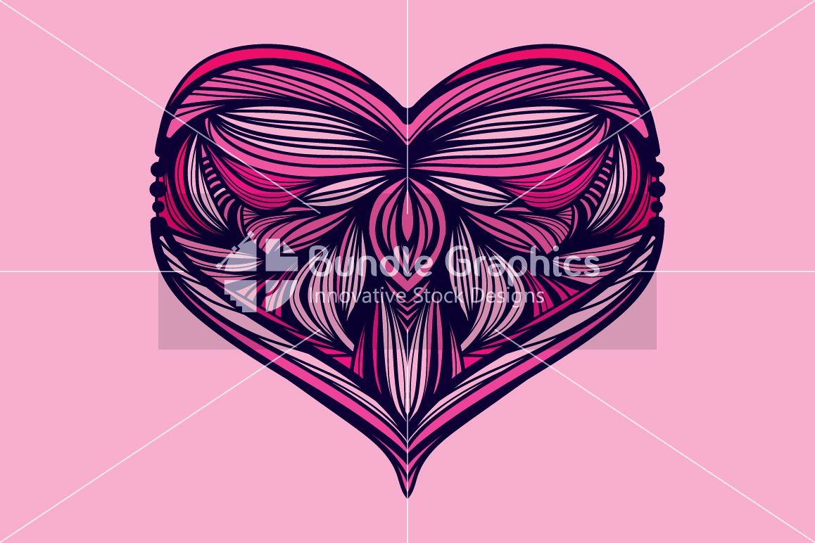 Heart Symbol - Symmetrical Design example image 1