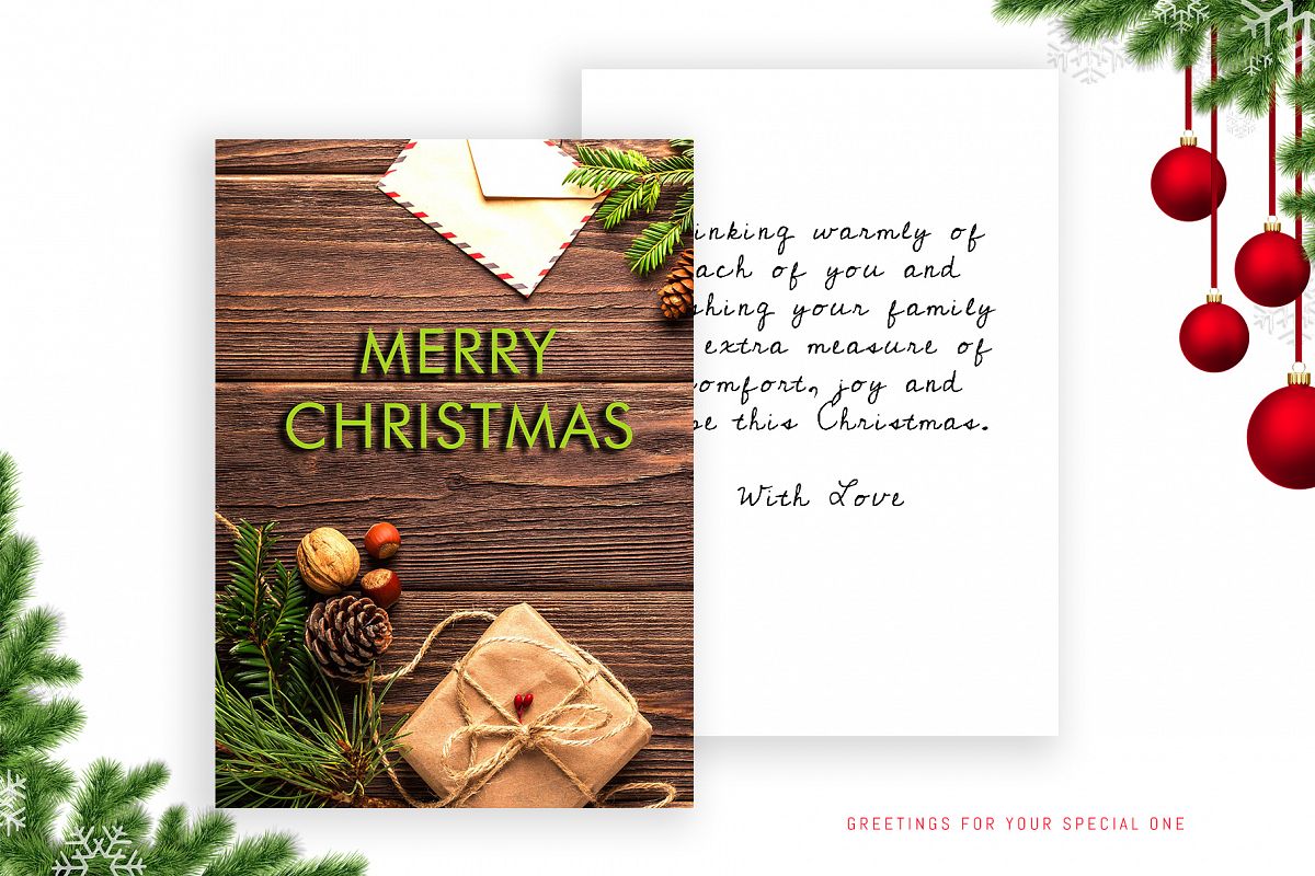 Christmas personalised greeting card for special one example image 1