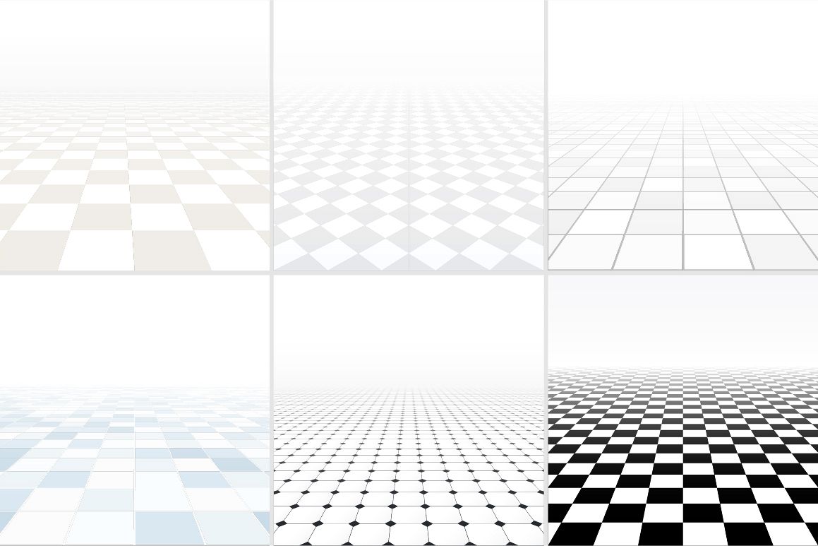 Tiled floor with perspective. example image 1