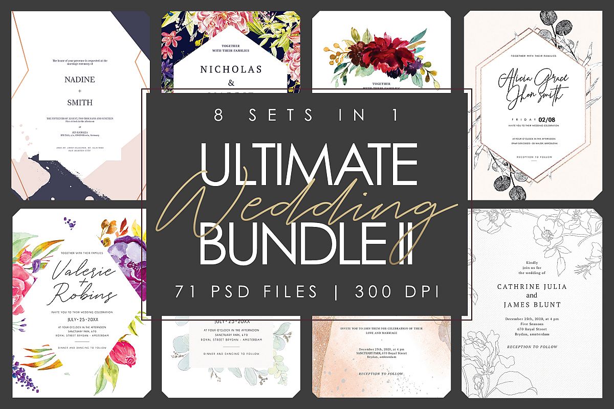 8 SET IN 1 | Ultimate Wedding Bundle II example image 1