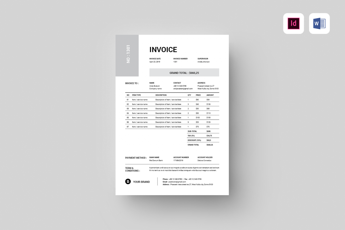 Invoice example image 1