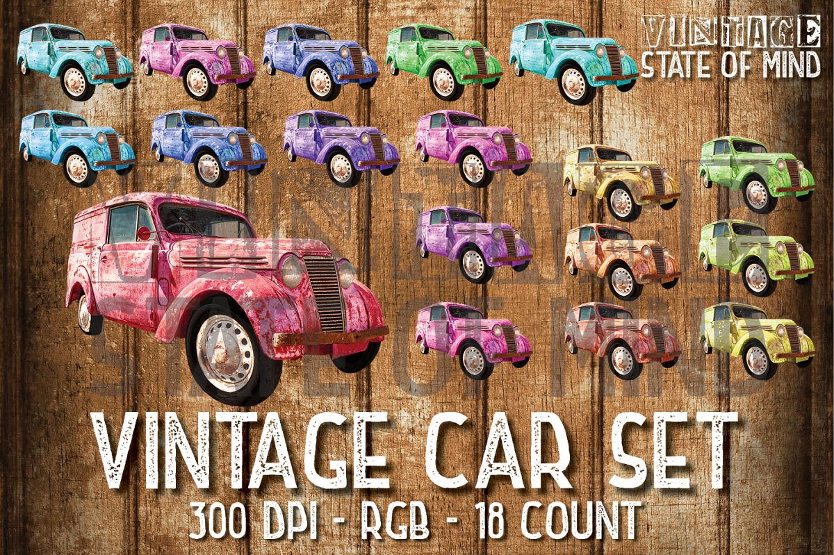 Antique Truck Sublimation Graphics example image 1