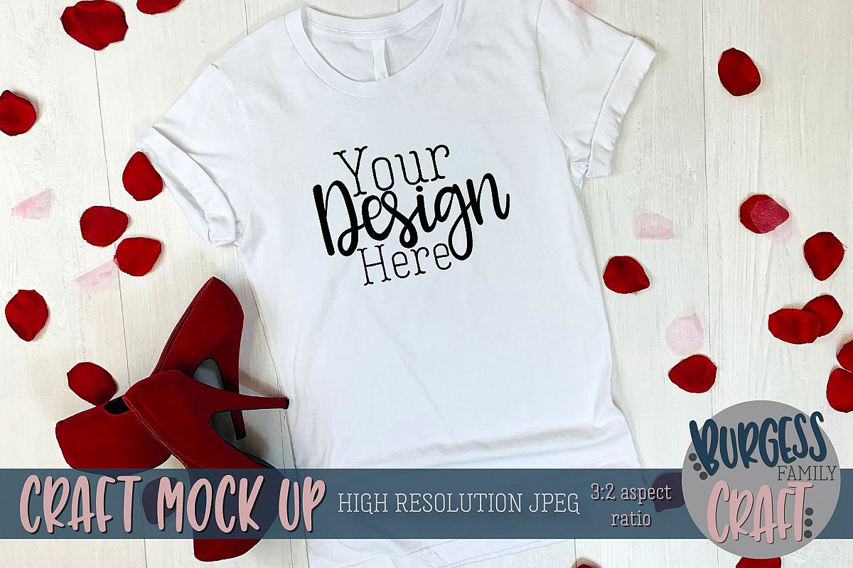 Valentine Shirt & stiletto Craft mock up example image 1