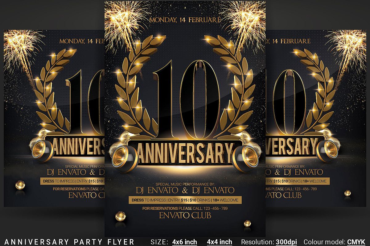 Anniversary Party Flyer example image 1