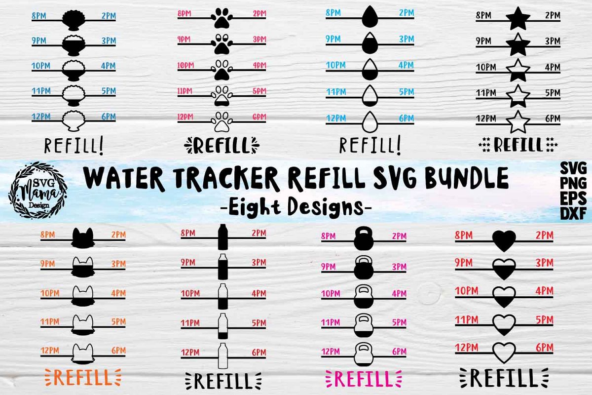 Download Water Tracker Refill SVG Bundle