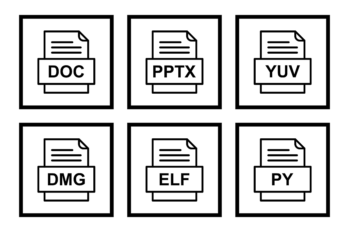Set Of File Formats Icons example image 1