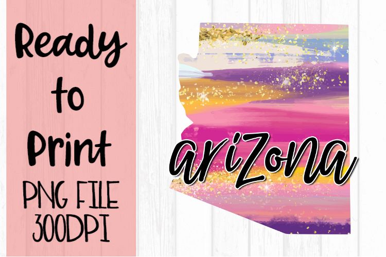 Arizona Painted States Ready to Print example image 1
