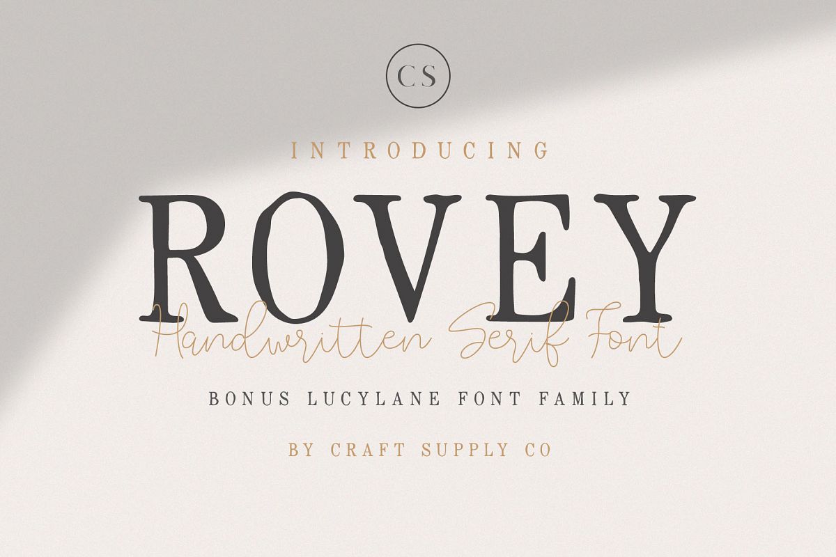 Rovey - Handwritten Serif Font with Bonus example image 1