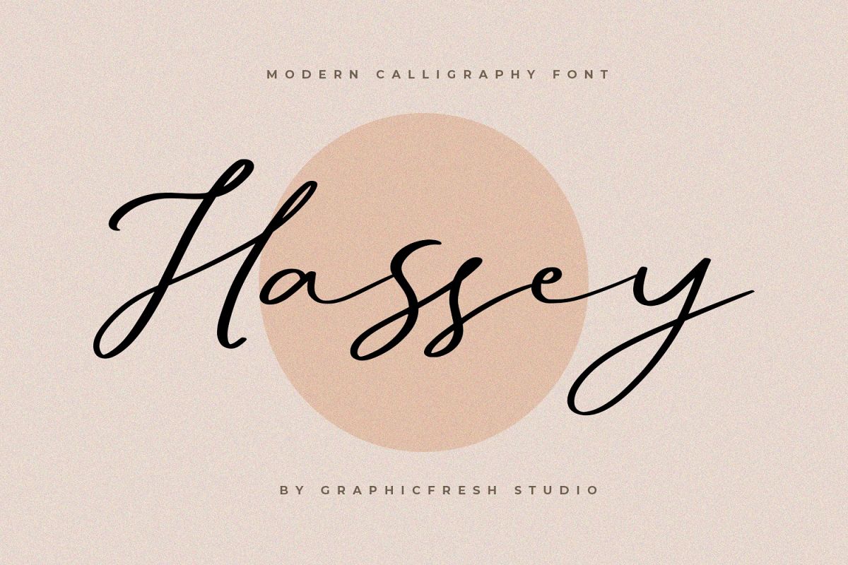 Hassey - A Modern Calligraphy Font example image 1