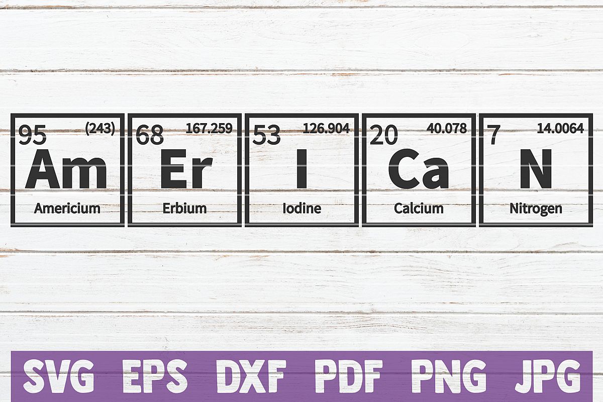 American Periodic Table SVG Cut File | commercial use example image 1