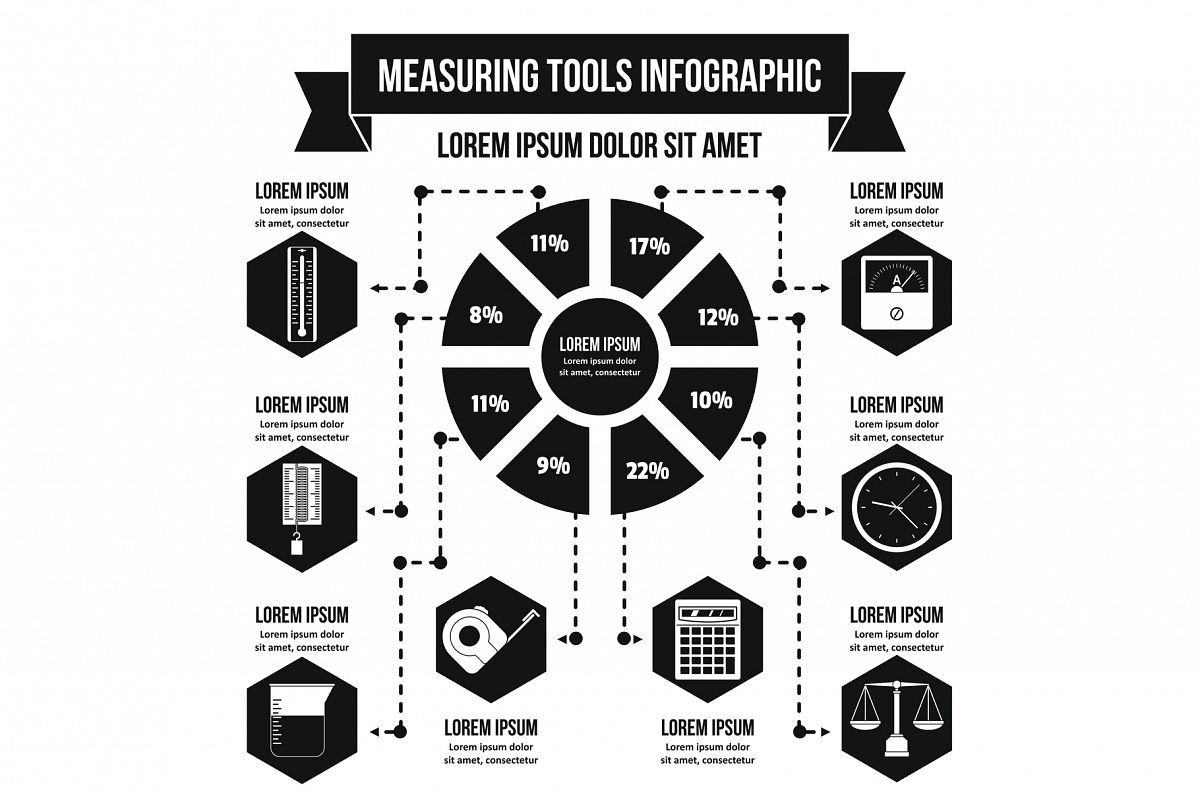 Measuring tools infographic concept, simple style example image 1