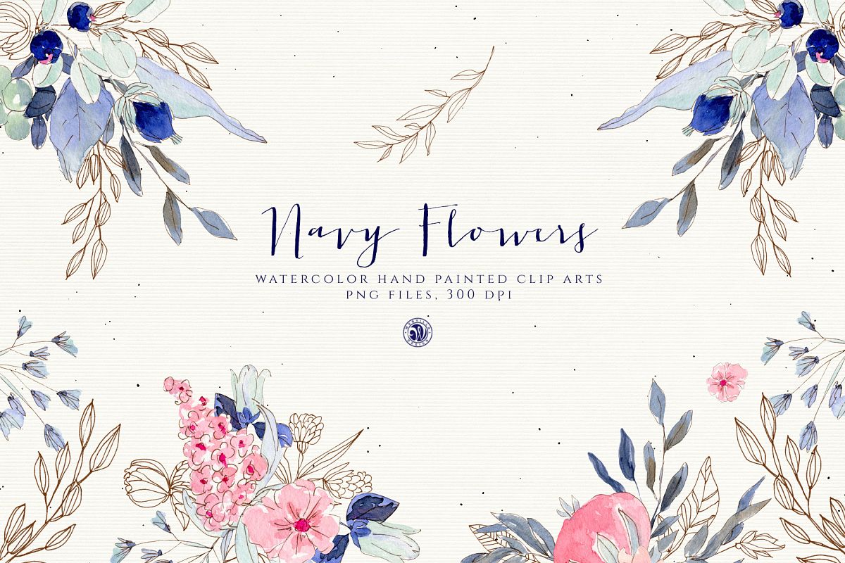 Navy Flowers example image 1