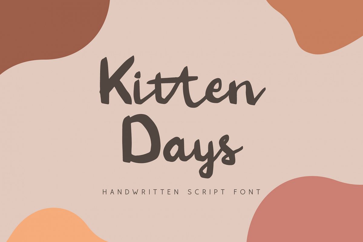 Kitten Days - Handwritten Font example image 1