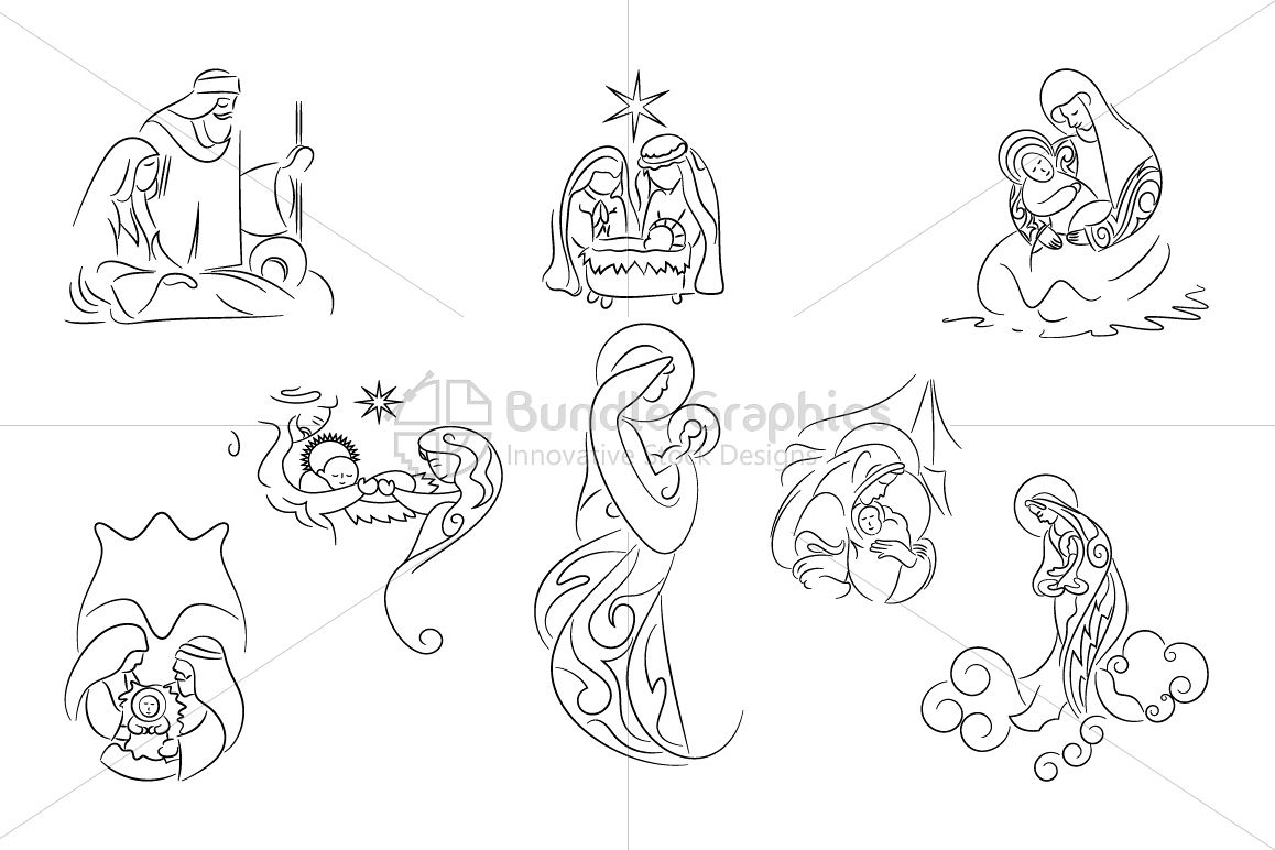 Virgin Birth of Jesus Christ - Illustrations example image 1