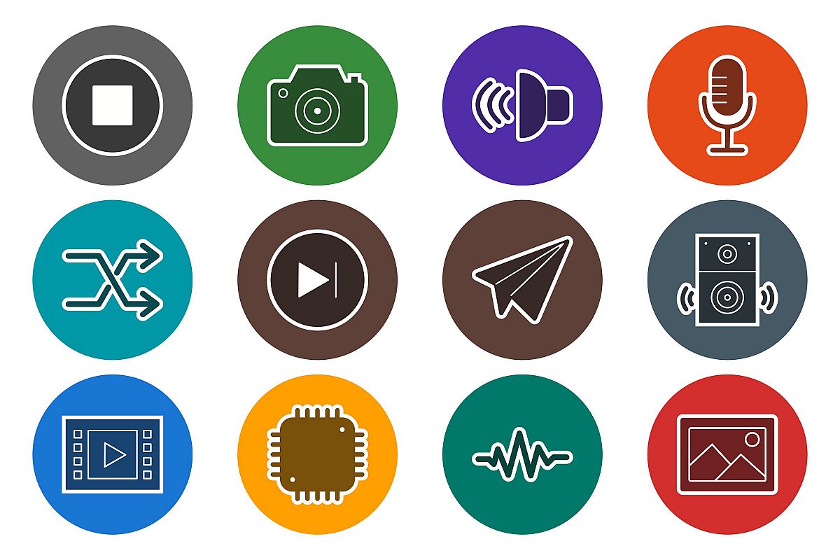 Set Of Multimedia Icons example image 1