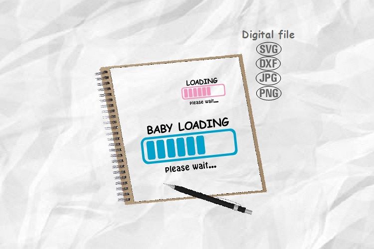 Baby Loading Svg, Maternity Svg, Loading Svg, Pregnant Svg example image 1