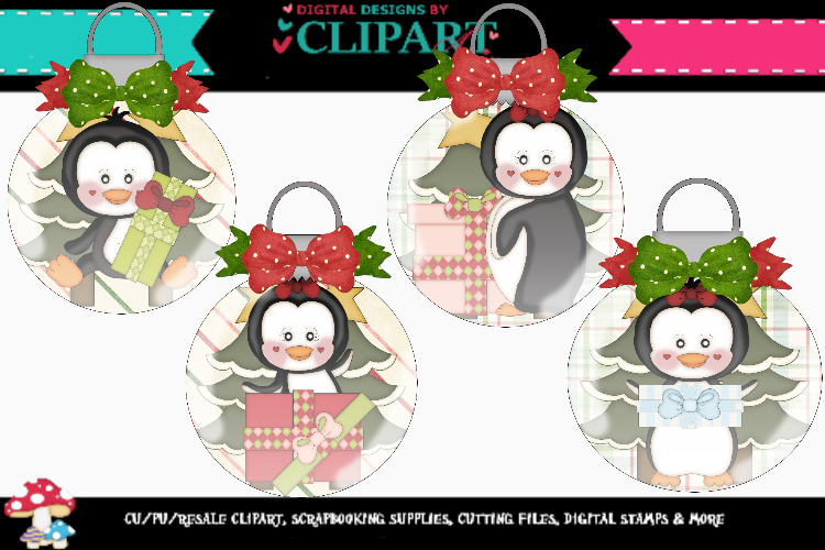 Christmas Penguin Ornaments 2 example image 1