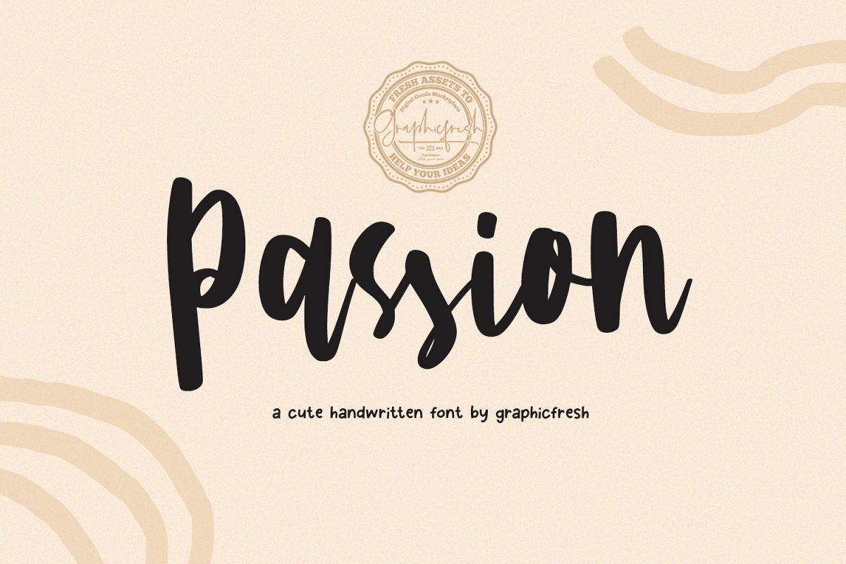 Passion - A Cute Handwritting Font example image 1