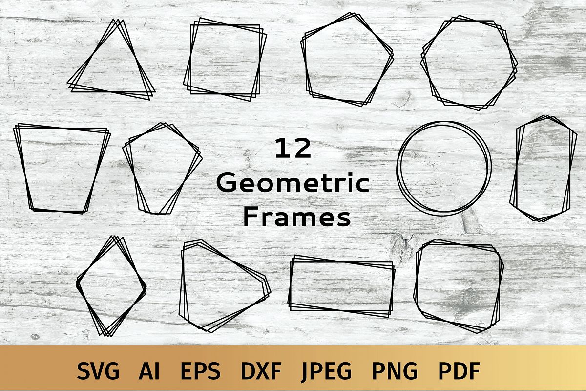 Geometric Frames SVG example image 1