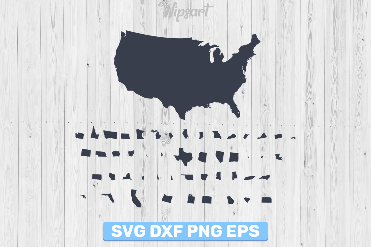 Download SALE! All usa states svg, usa states cut files, usa map svg.