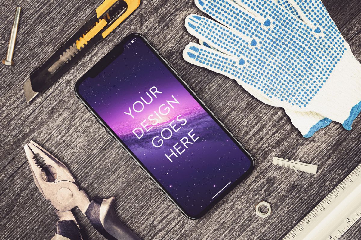 Apple iPhone X Mock-up #25 example image 1