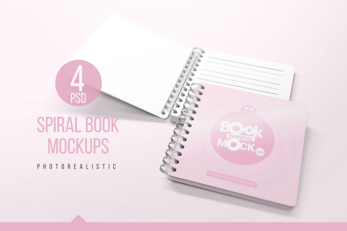 Spiral Book Mockups example image 1