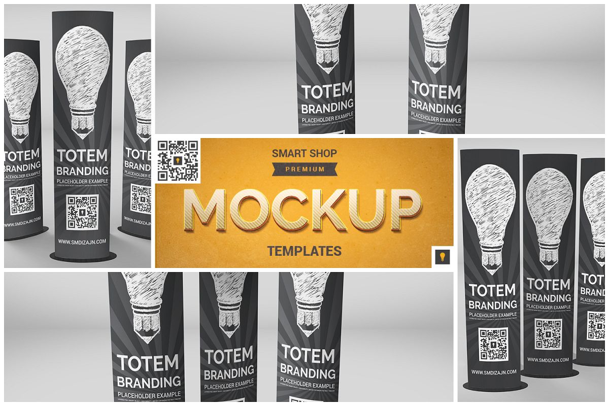 Elliptical Totem Display Mockup example image 1