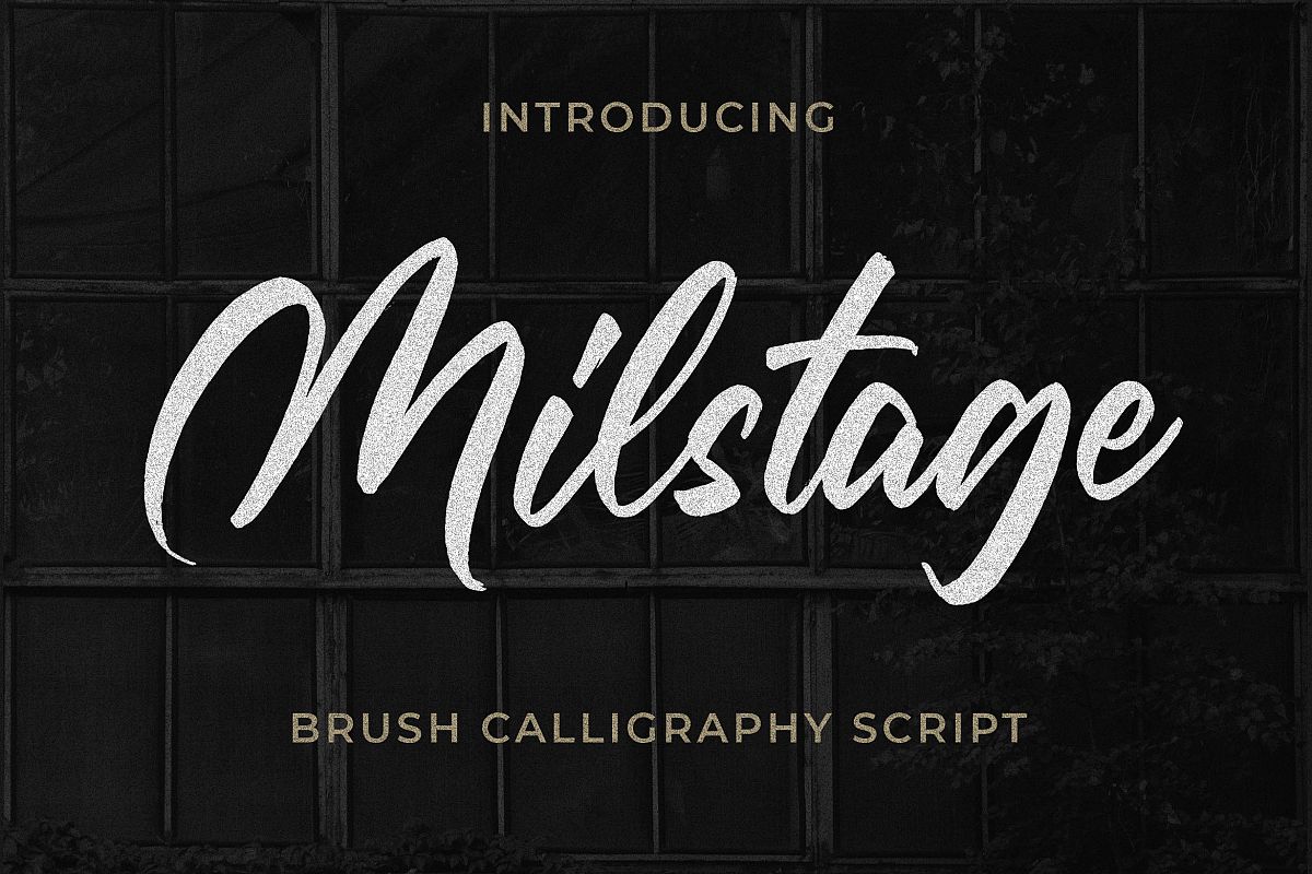 Milstage - Brush Calligraphy Script example image 1