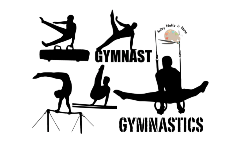 Male Gymnastics svg cut file male gymnast silhouette collection bundle