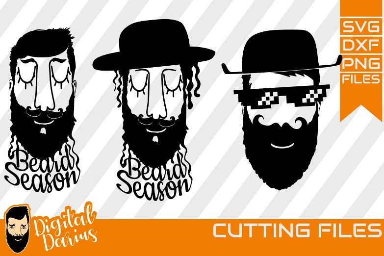 3x Beard season man svg, Man face SVG, Funny Man svg, Jews example image 1