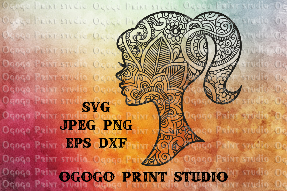 Woman SVG, Girl SVG, Zentangle SVG, Mothers day svg, Cricut example image 1