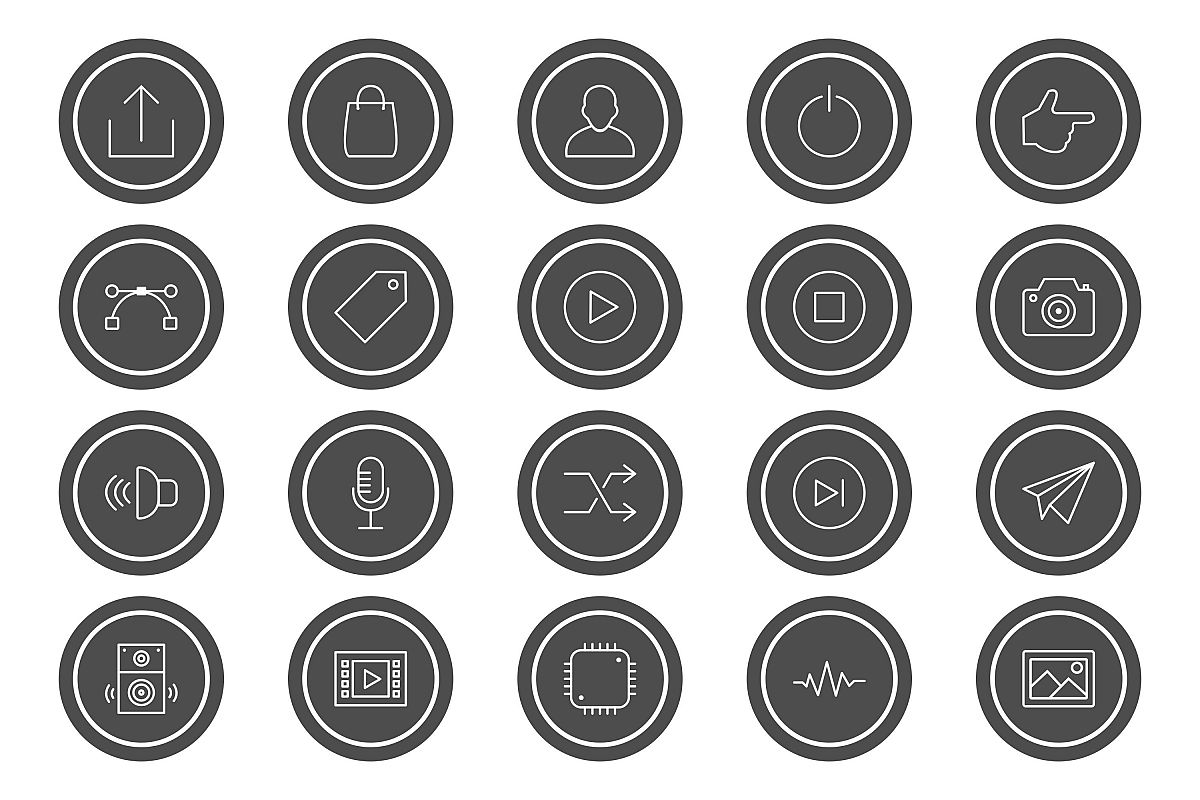 Set Of Multimedia Icons example image 1