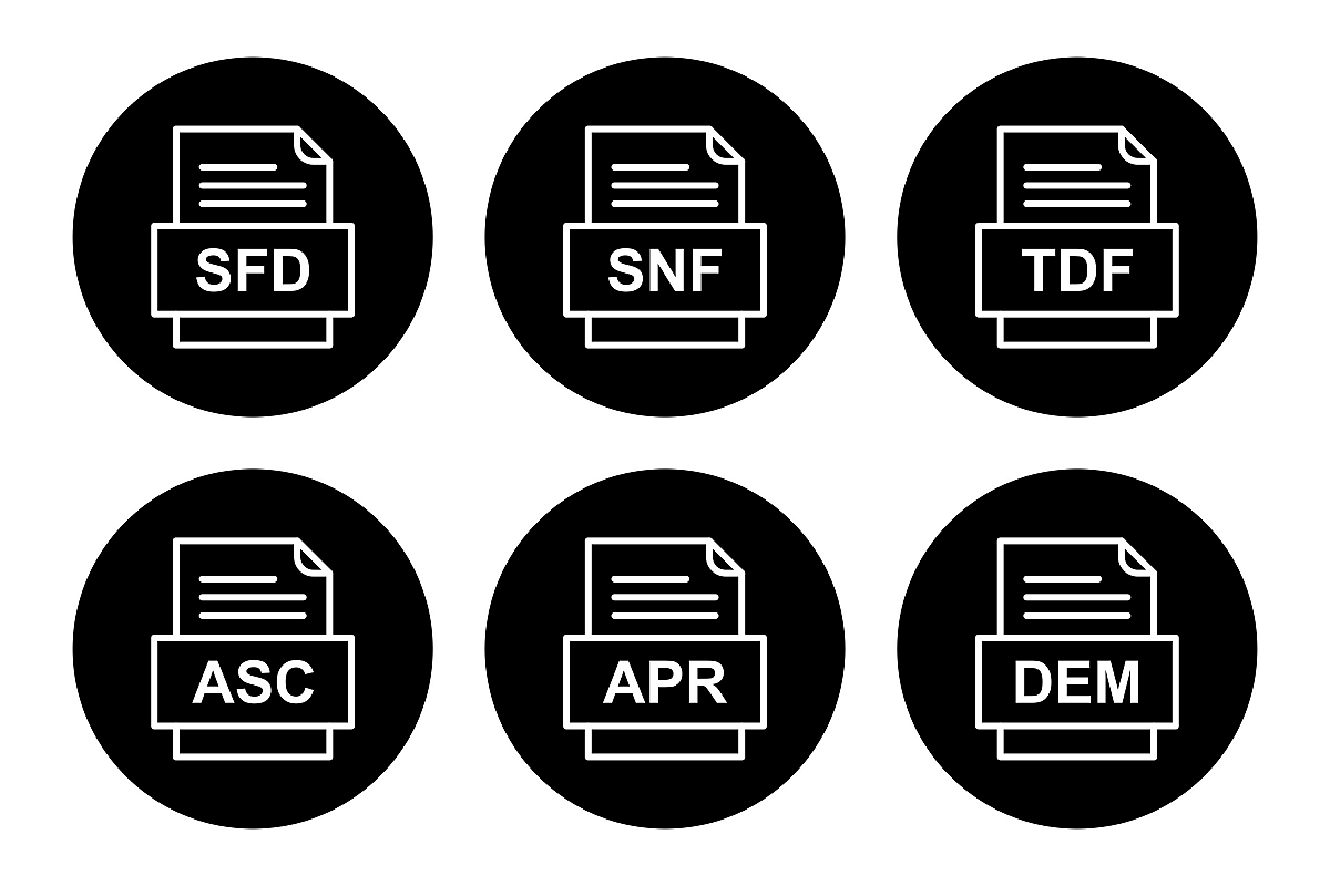 Set Of File Formats Icons example image 1