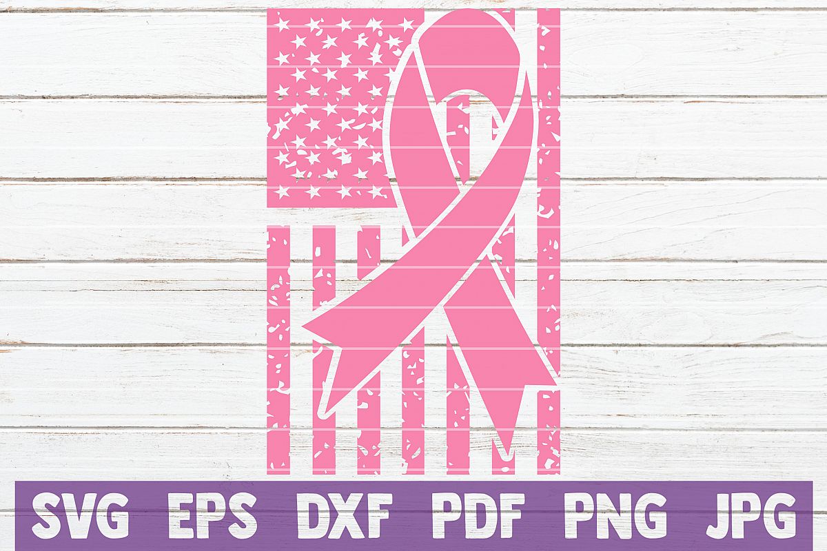Download USA Cancer Flag SVG Cut File | commercial use
