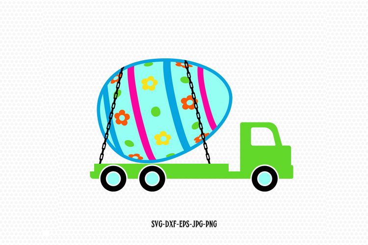 Easter Lorry Truck Svg example image 1