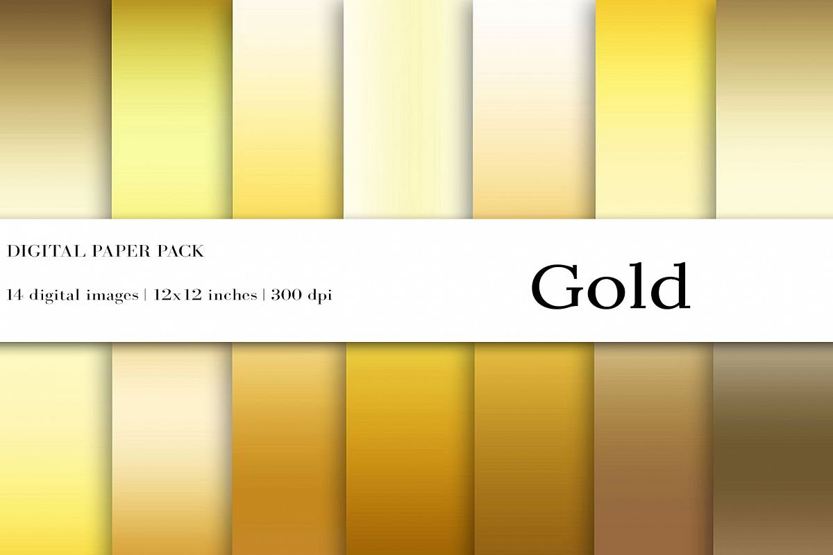 Gold Foil Background Gold Gradient Digital Papers 8164