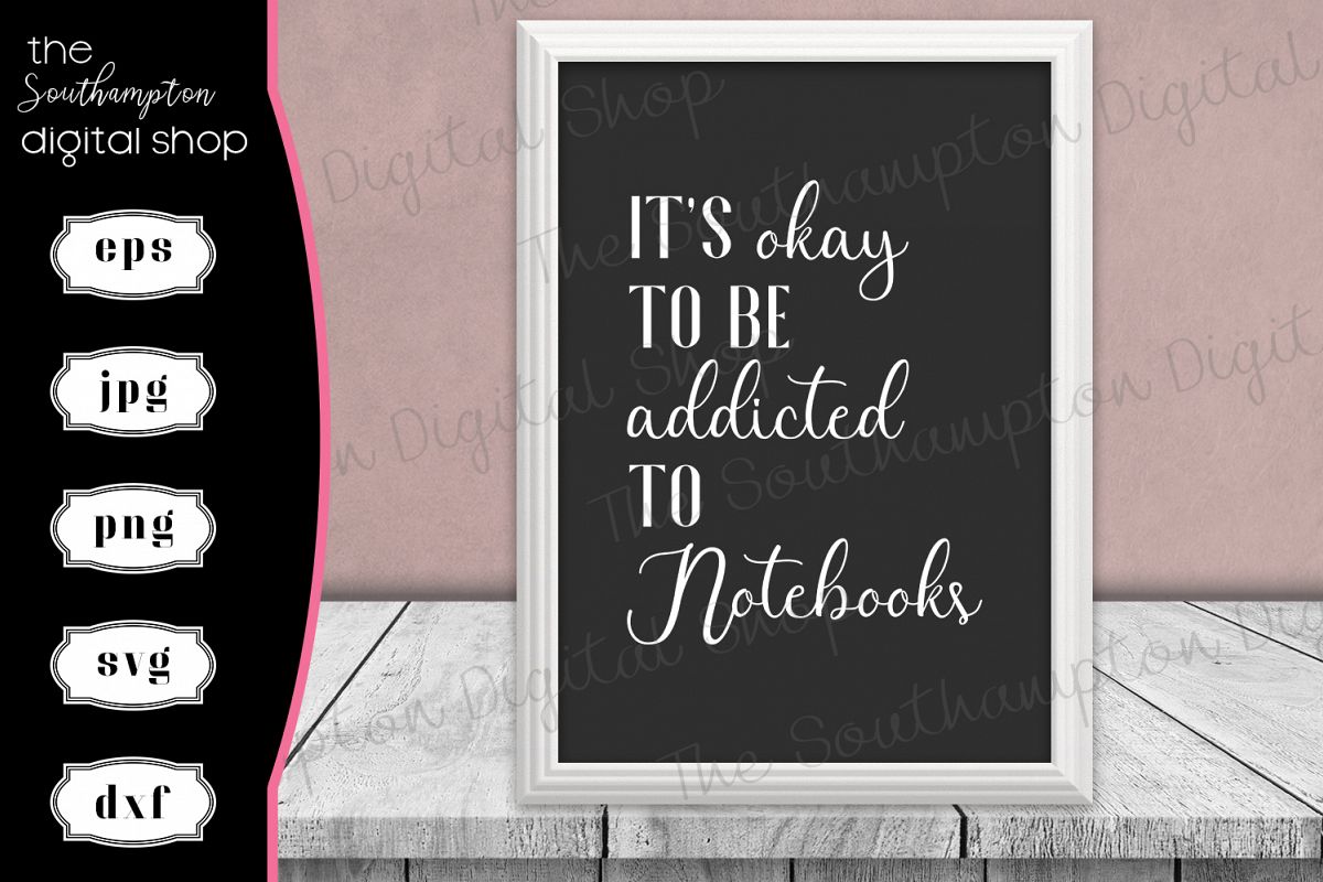 Funny Notebook Addict Quote example image 1