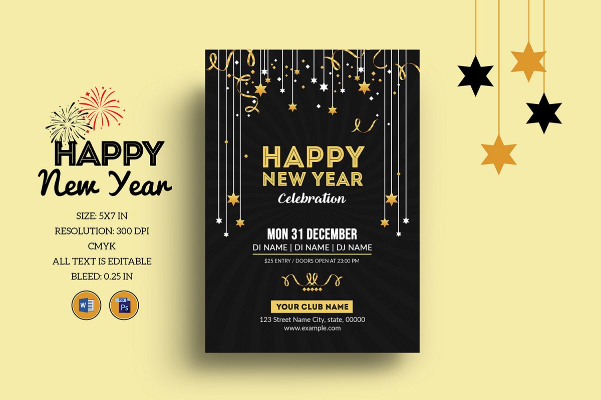 New Year Party Flyer example image 1