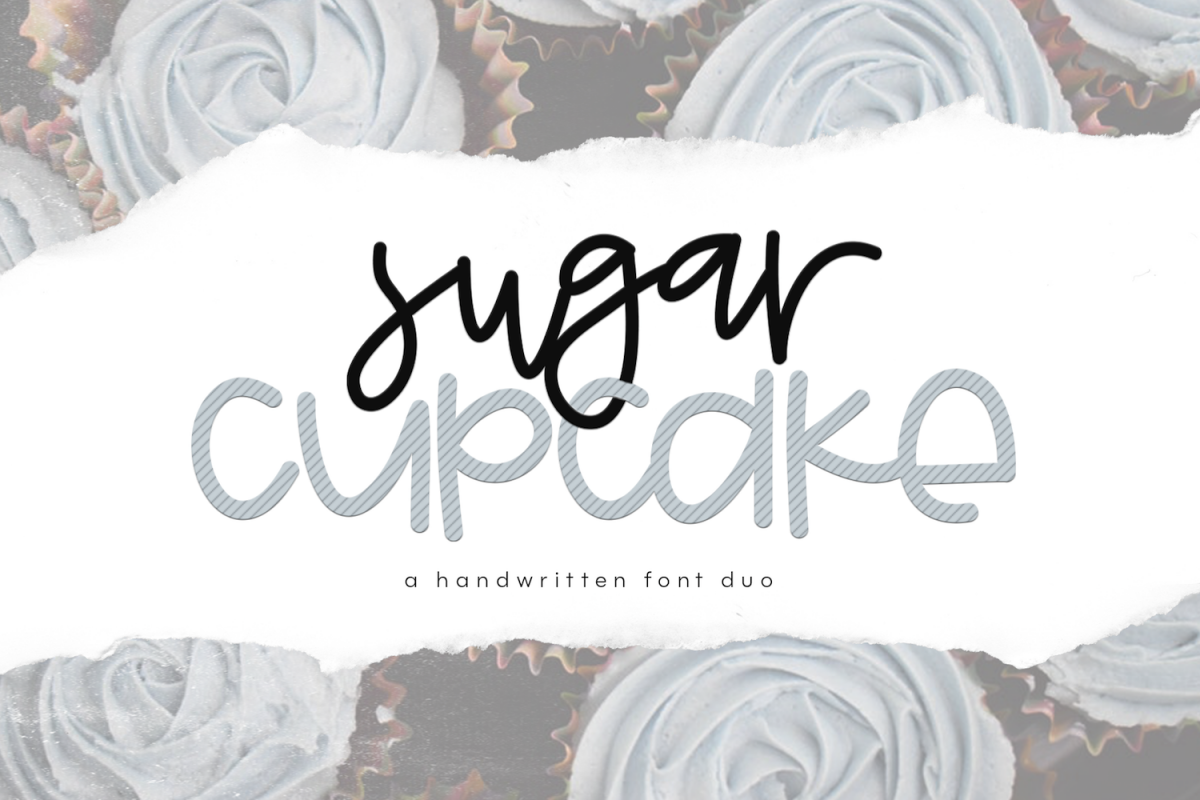 Sugar Cupcake - Handwritten Script & Print Font Duo example image 1