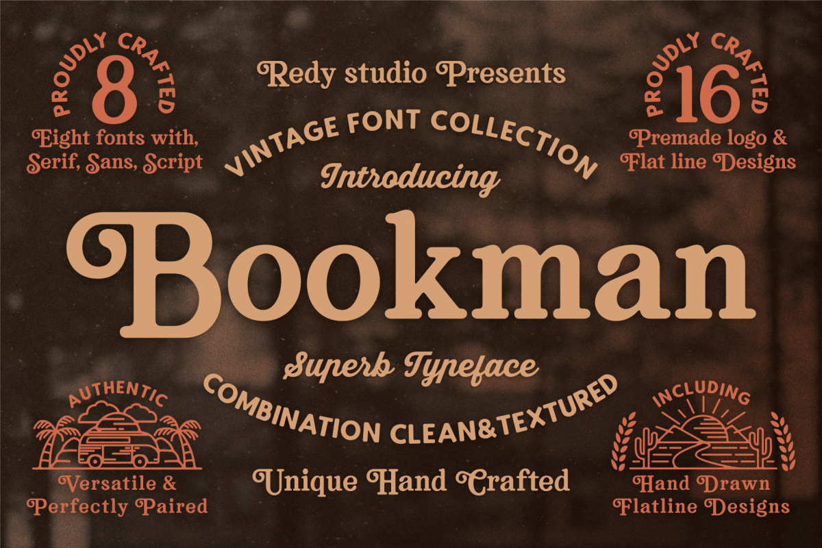 Bookman Font Collection example image 1