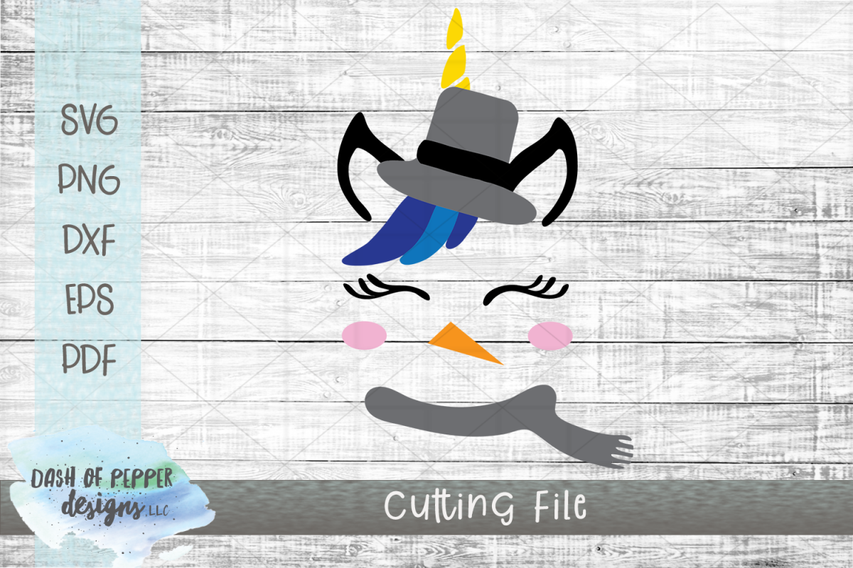Snowman Unicorn SVG - A Christmas SVG example image 1