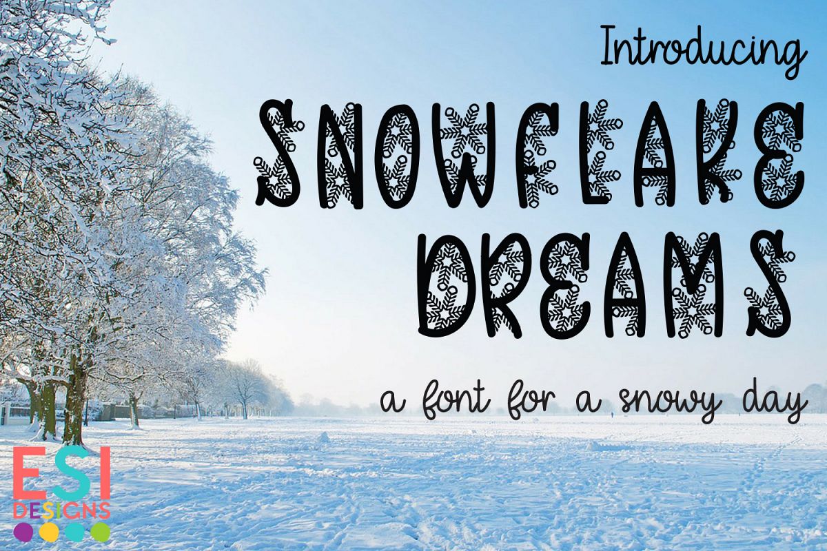 Snowflake Dreams | A Wintery Christmas Font example image 1