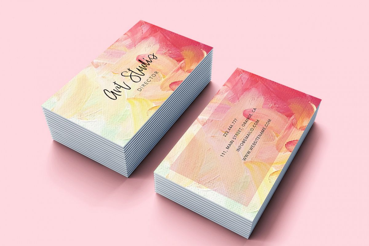 Art Brush effects beautiful business card example image 1